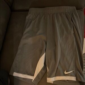Nike Gray and White Kids Shorts